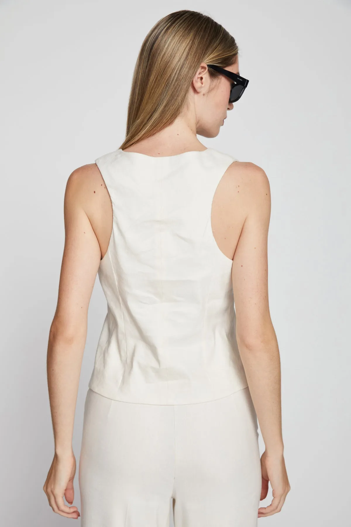 Bailey 44 Nirvana Linen Top in Creme sold by Bailey 44 product image thumbnail 3