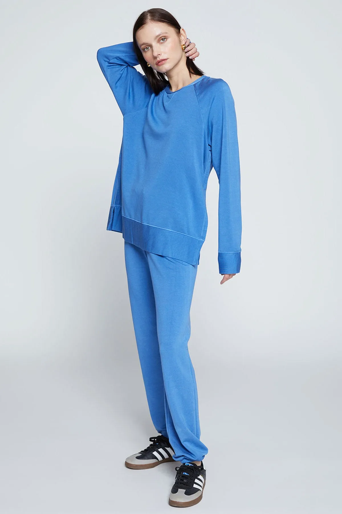 Stateside Softest Fleece Raglan Side Slit Sweatshirt in Club Blue sold by Bailey 44 product image thumbnail 2