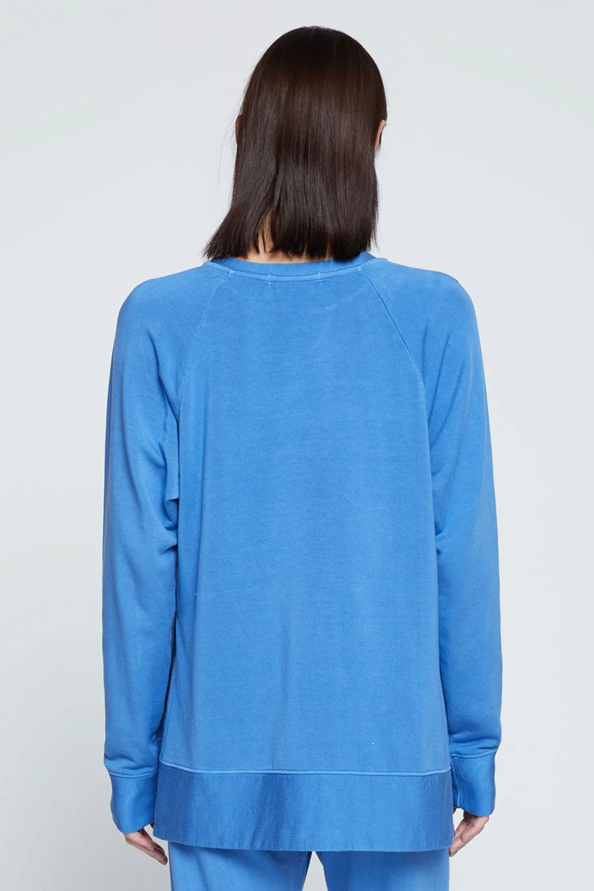 Stateside Softest Fleece Raglan Side Slit Sweatshirt in Club Blue sold by Bailey 44 product image thumbnail 5