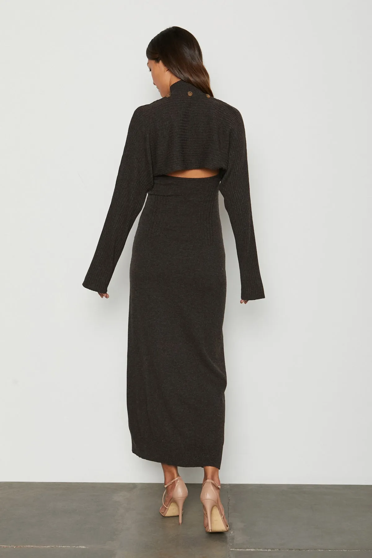 Bailey 44 Cori Knitwear Maxi Dress in Mocha Stability sold by Bailey 44 product image thumbnail 5