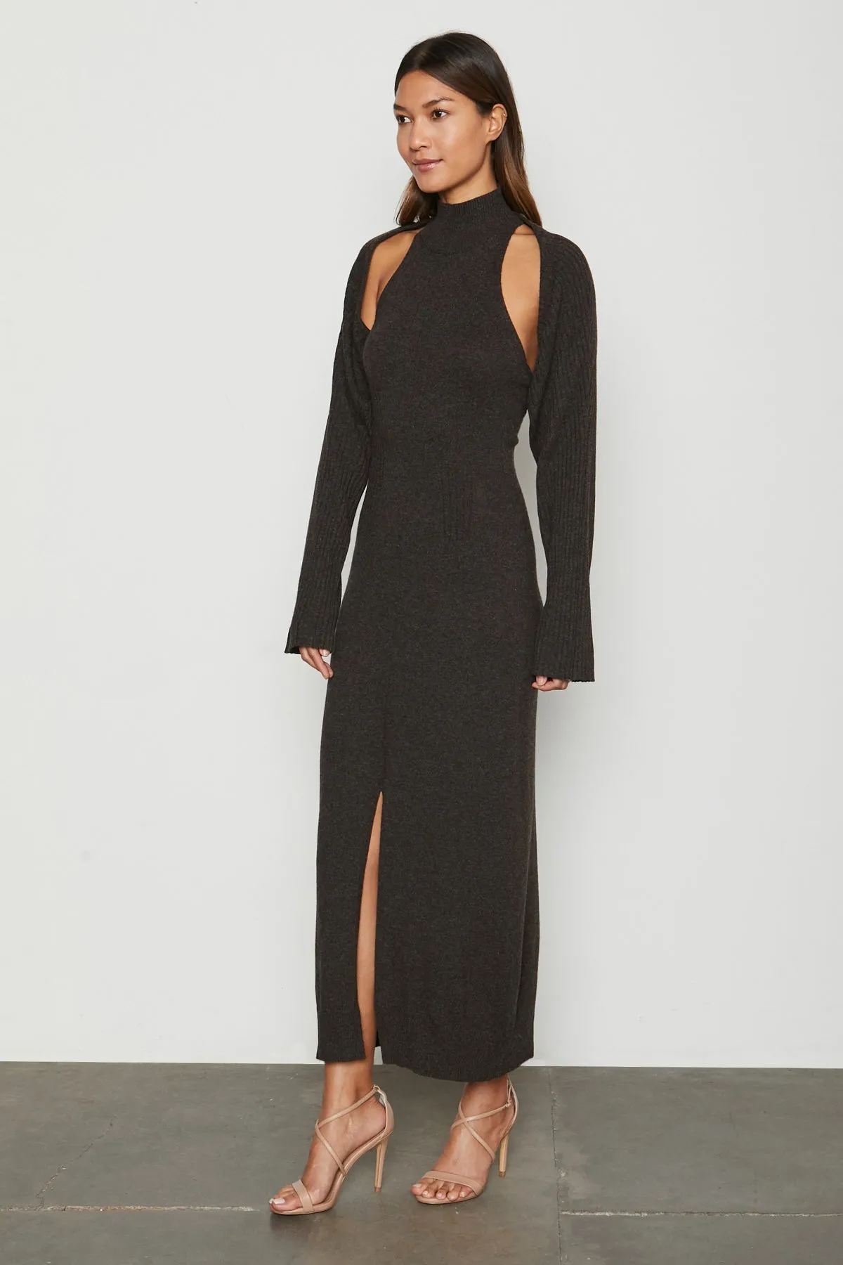 Bailey 44 Cori Knitwear Maxi Dress in Mocha Stability sold by Bailey 44 product image thumbnail 4