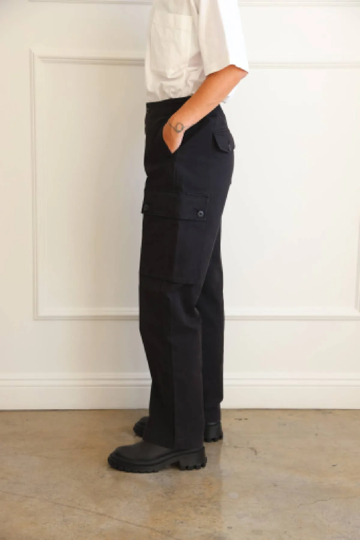 DSTLD Women's Cargo Pant in Black sold by Bailey 44 product image thumbnail 2