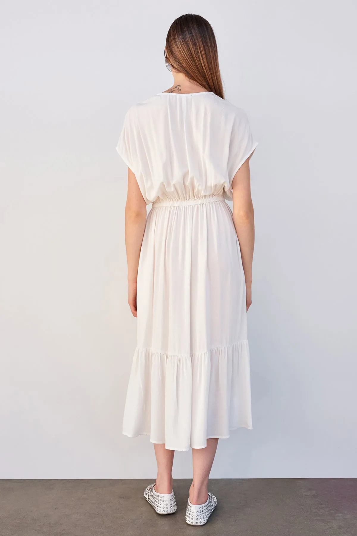 Sundry Midi Dress with Ruffle in Cream sold by Bailey 44 product image thumbnail 3