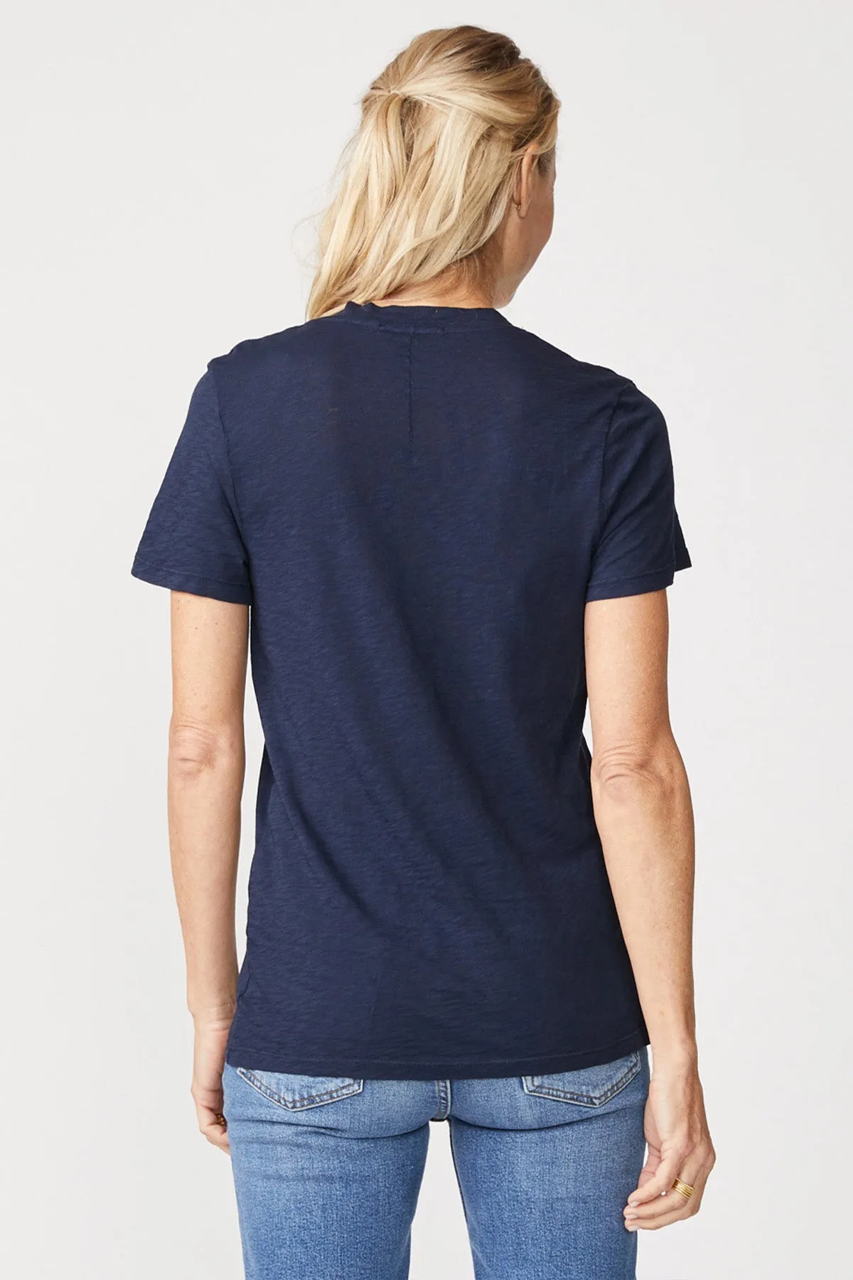 Stateside Supima Slub Short Sleeve Crew in New Navy sold by Bailey 44 product image thumbnail 3