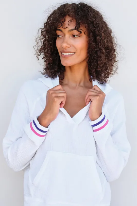 Sundry Hoodie Pullover in White sold by Bailey 44