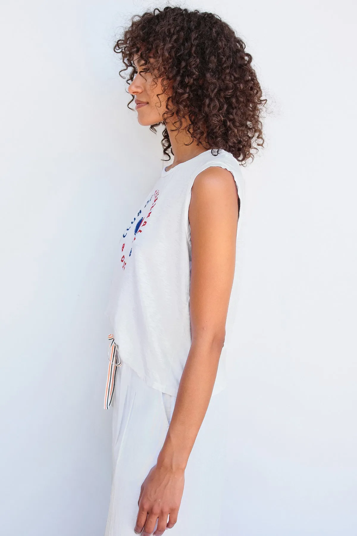 Sundry Club Muscle Tank in Cream sold by Bailey 44 product image thumbnail 2