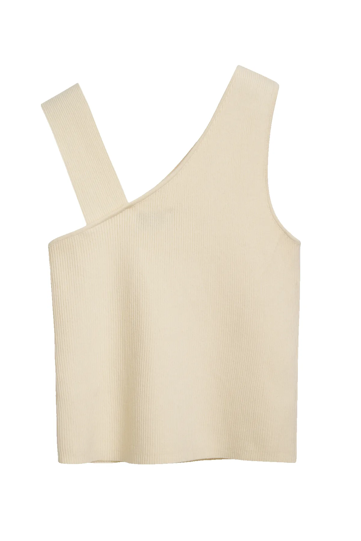 DSTLD Asymmetrical Rib Tank in Buttercream sold by Bailey 44 product image thumbnail 4