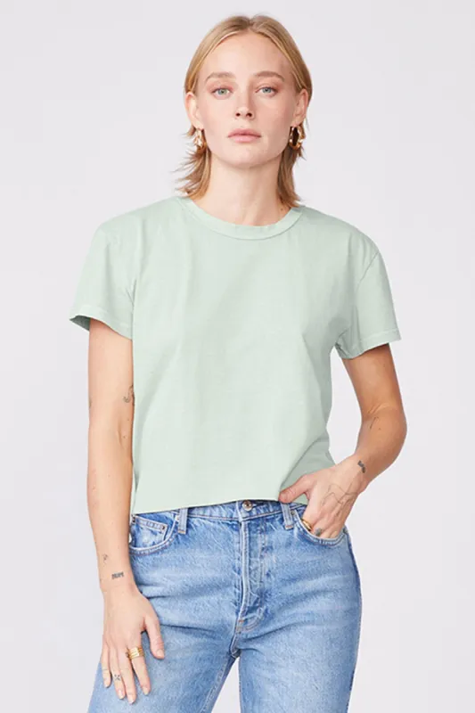 Stateside Cloud Jersey Short Sleeve Crew in Cactus sold by Bailey 44