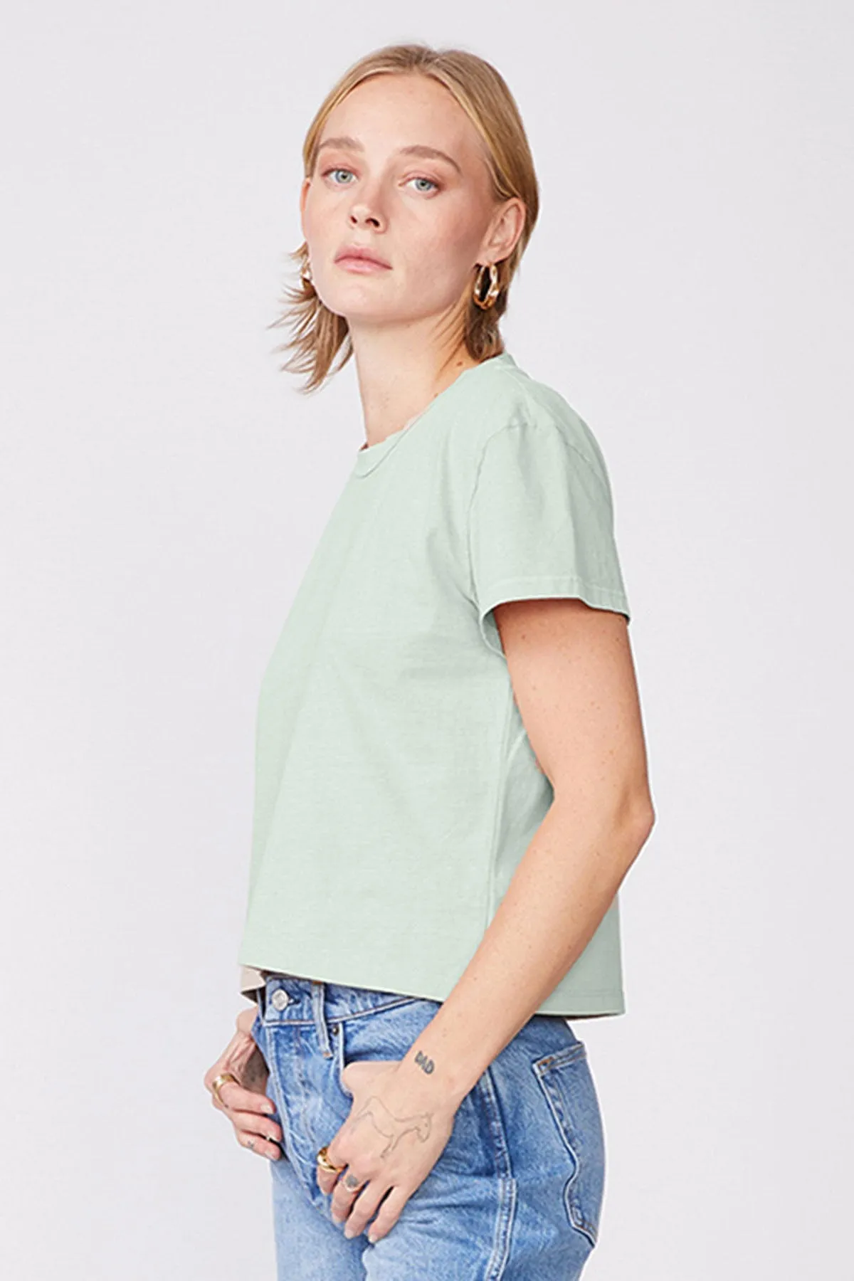 Stateside Cloud Jersey Short Sleeve Crew in Cactus sold by Bailey 44 product image thumbnail 2