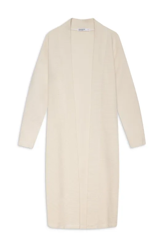 Stateside Horizontal Rib Duster in Cream sold by Bailey 44
