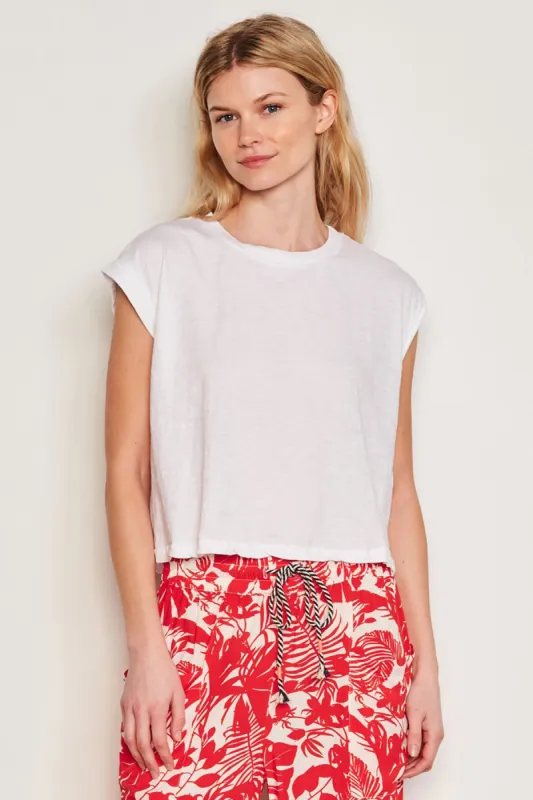Sundry Muscle Tank in Optic White sold by Bailey 44