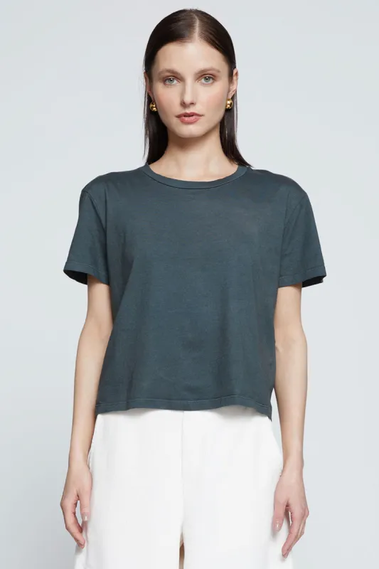 Stateside Cloud Jersey Short Sleeve Crew in Verde sold by Bailey 44