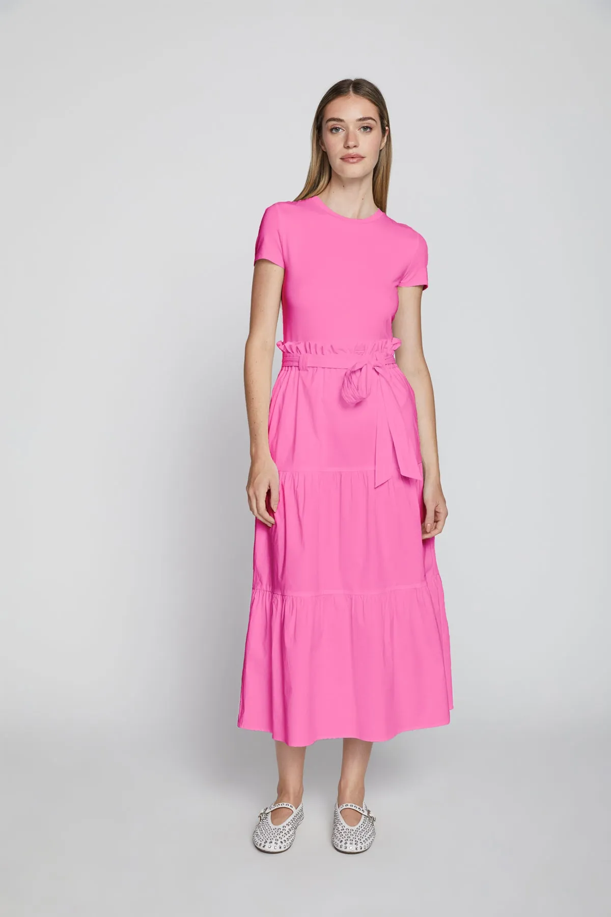 Bailey 44 Frankie Poplin Dress in Dahlia Pink sold by Bailey 44