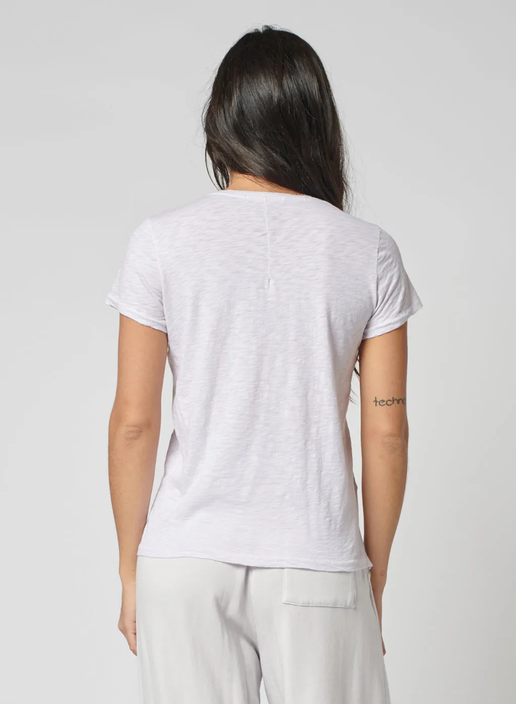 Stateside Supima Slub Short Sleeve V-Neck T-Shirt in White sold by Bailey 44 product image thumbnail 3