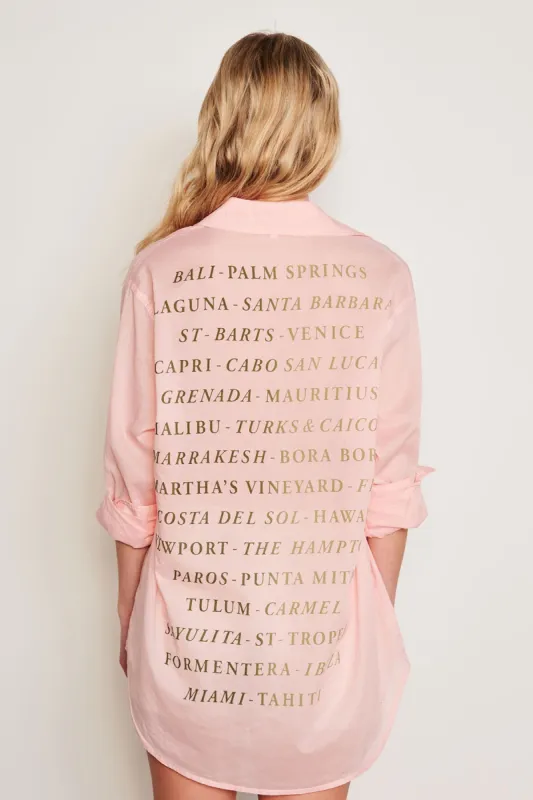 Sundry Destinations Oversized Shirt in Candy sold by Bailey 44