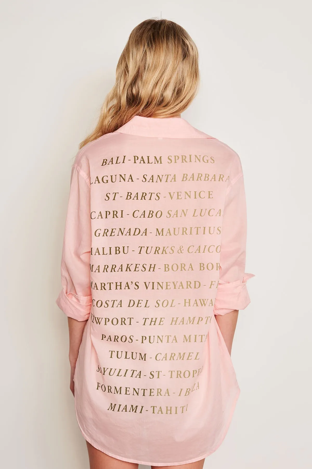 Sundry Destinations Oversized Shirt in Candy sold by Bailey 44