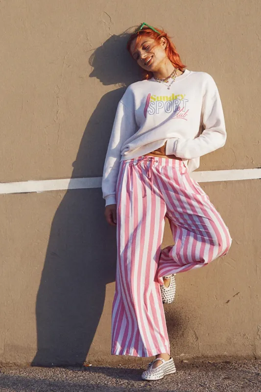 Sundry Sport Club Sweatshirt in Cream sold by Bailey 44