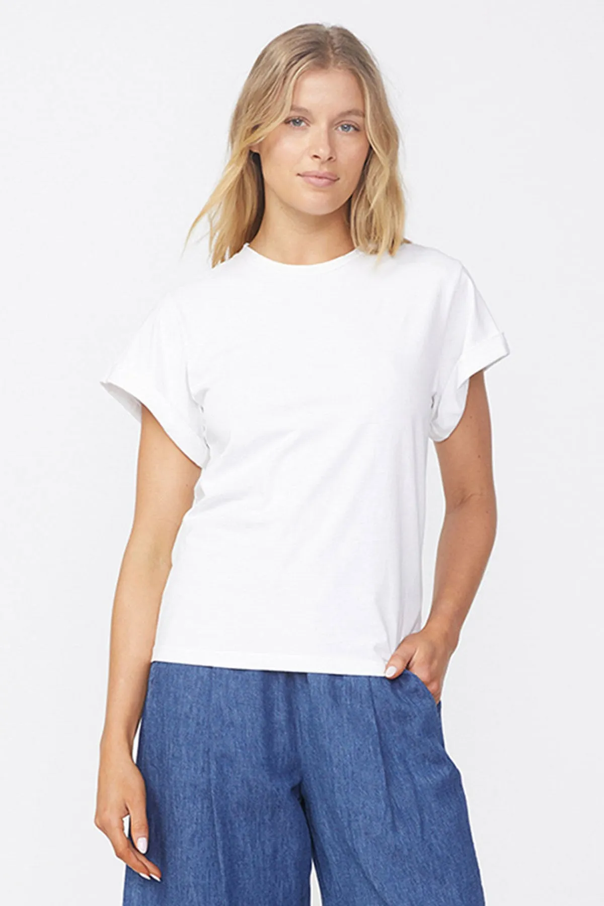 Stateside Cloud Jersey Oversized T-Shirt in Paper sold by Bailey 44 product image thumbnail 4