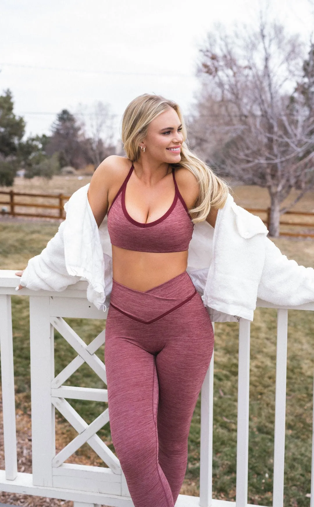 Vitality Daydream® V Bra - Blackberry Rose sold by Balance Athletica product image thumbnail 5