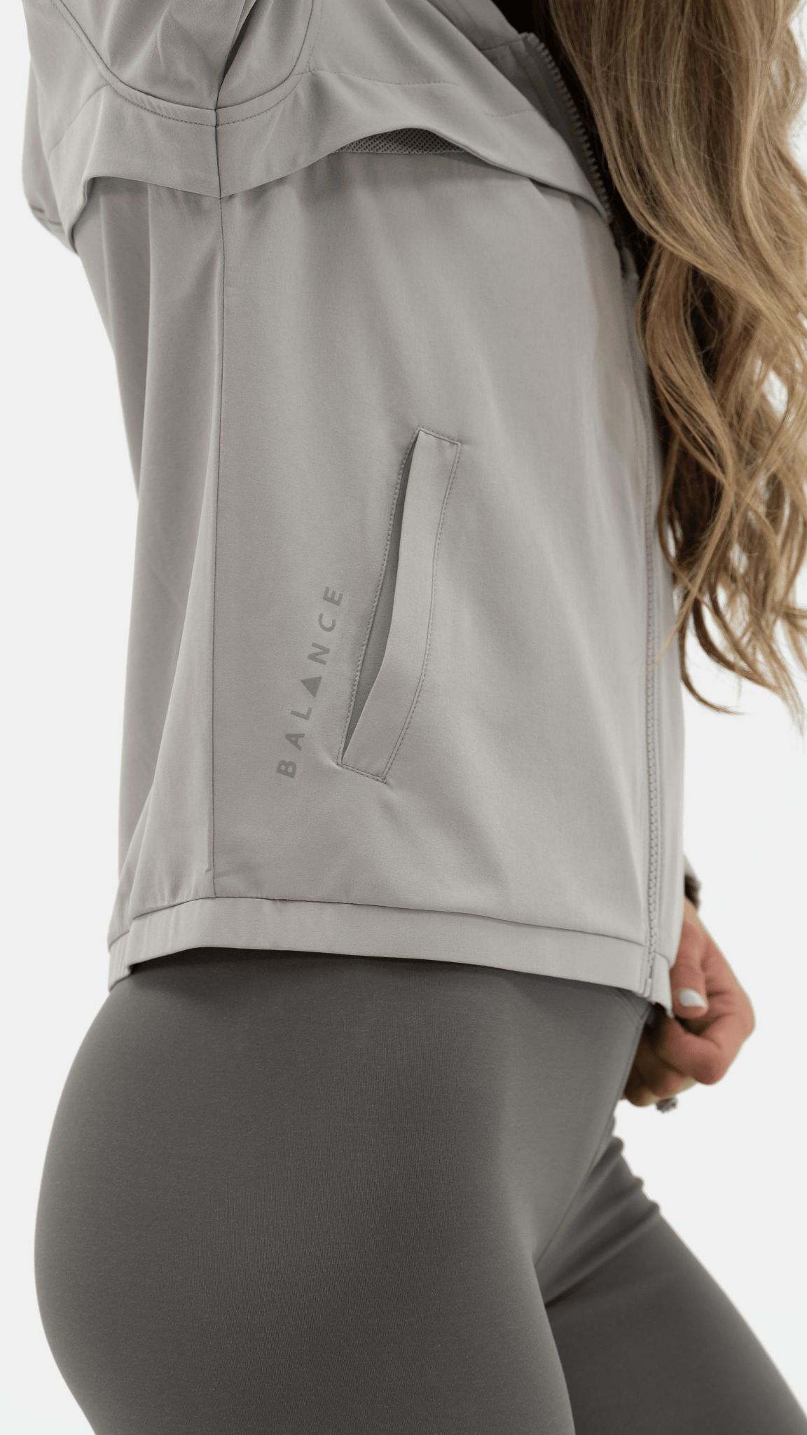 The Further Jacket - Fog - Revitalized sold by Balance Athletica product image thumbnail 3