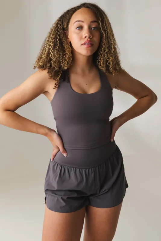 Vitality Revive® Racer Tank - Concrete sold by Balance Athletica