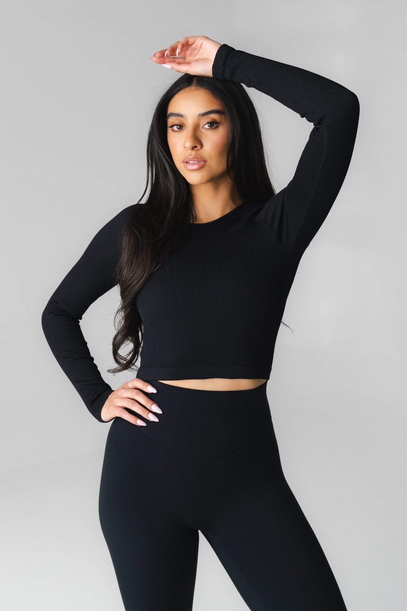 Synergy Open Back Long Sleeve - Midnight - Revitalized sold by Balance Athletica