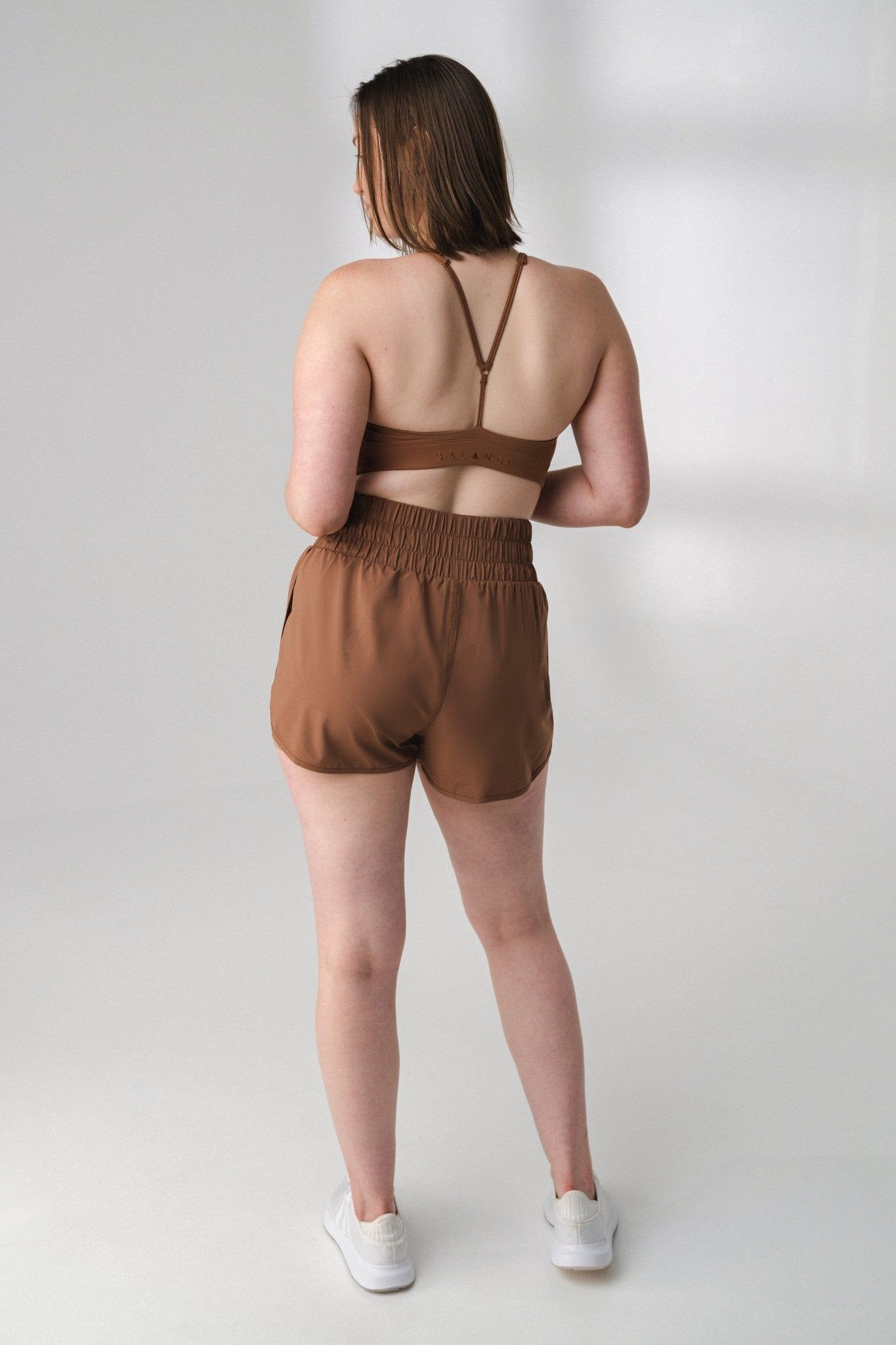 The Vista Short - Nutmeg - Logo V1 - Revitalized sold by Balance Athletica product image thumbnail 4