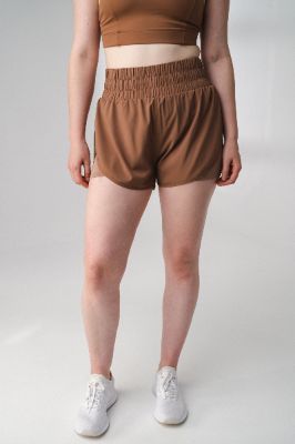 The Vista Short - Nutmeg - Logo V1 - Revitalized sold by Balance Athletica