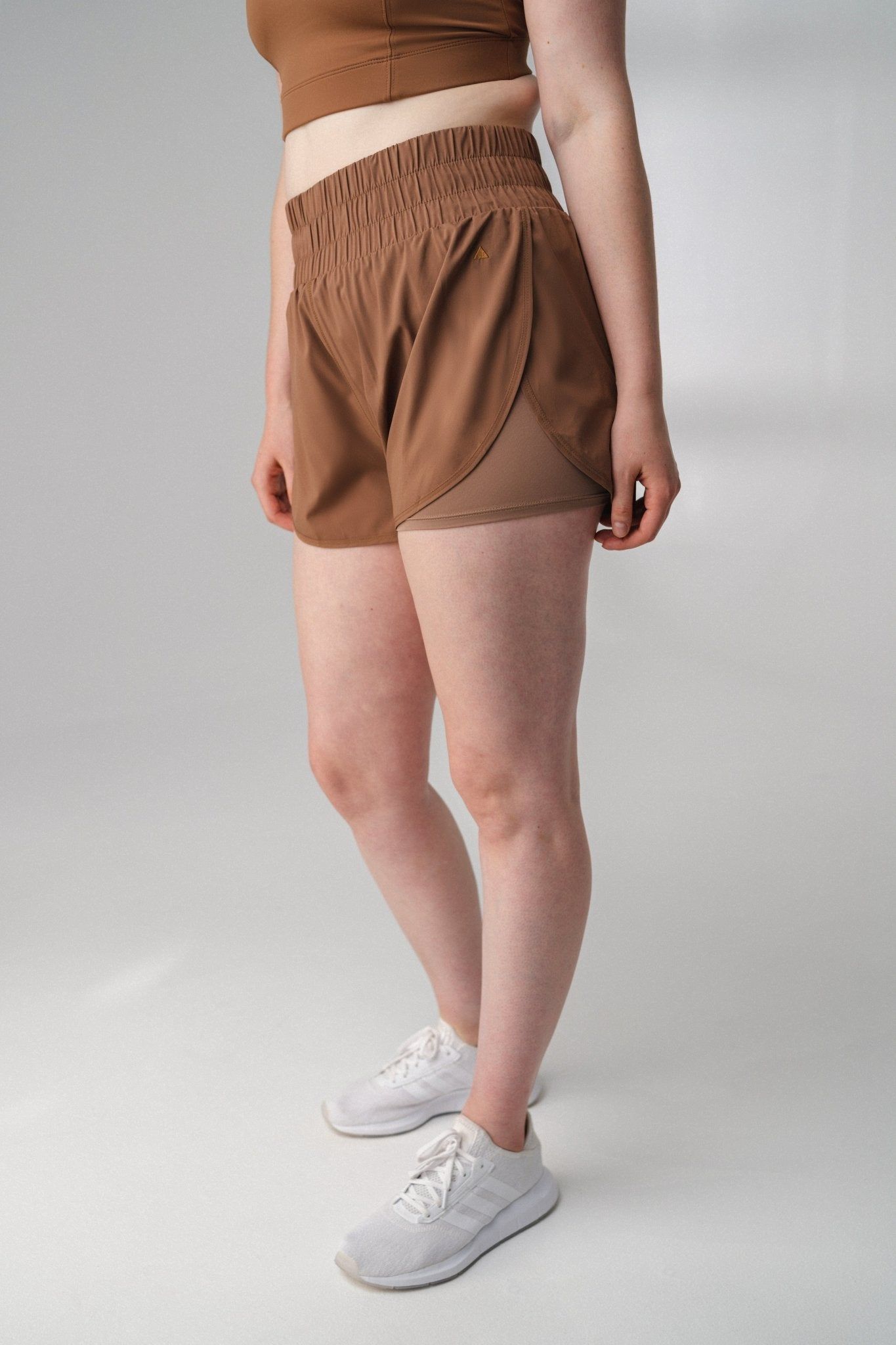 The Vista Short - Nutmeg - Logo V1 - Revitalized sold by Balance Athletica product image thumbnail 3