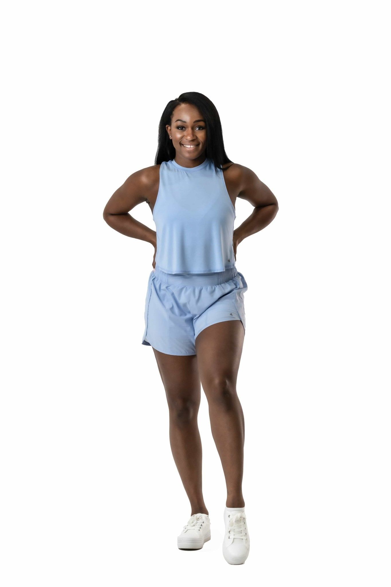 The Breeze Short - Sky - Revitalized sold by Balance Athletica