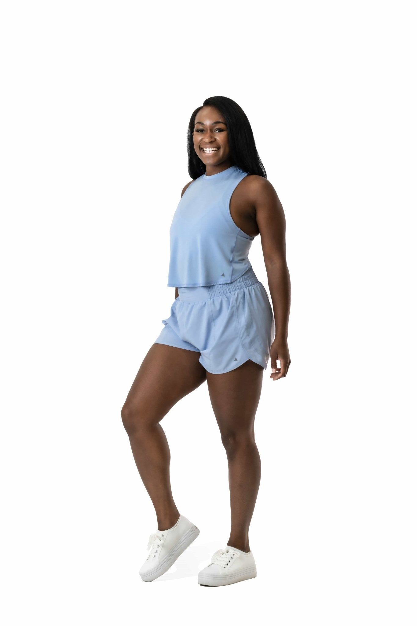 The Breeze Short - Sky - Revitalized sold by Balance Athletica product image thumbnail 2