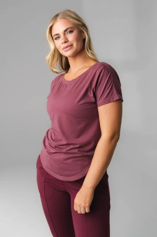 Vitality Versa®  Full Tee - Mauve sold by Balance Athletica