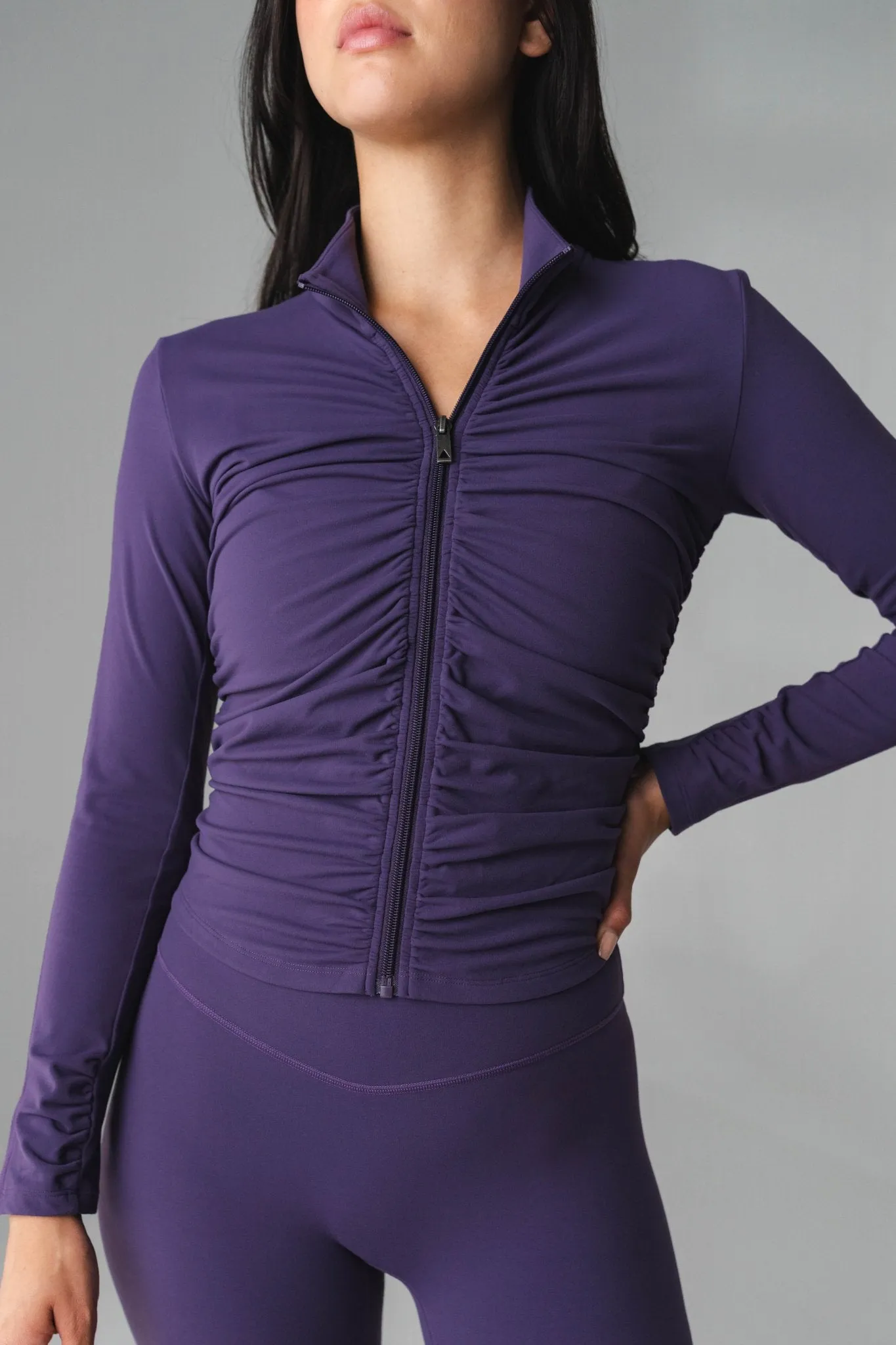 Cloud II™ Gather Jacket - Plum sold by Balance Athletica product image thumbnail 3