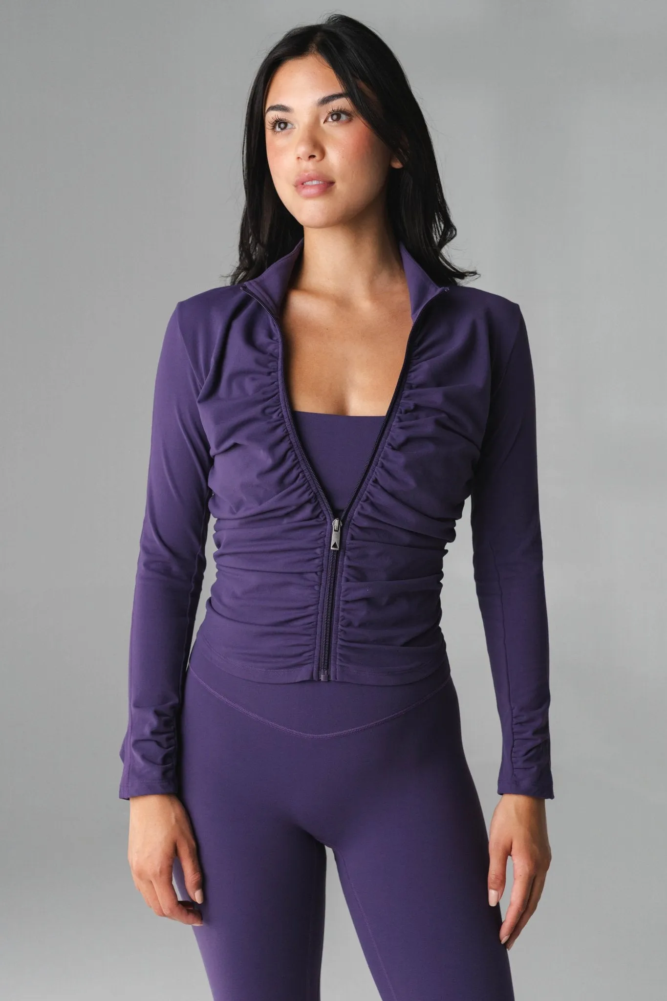 Cloud II™ Gather Jacket - Plum sold by Balance Athletica