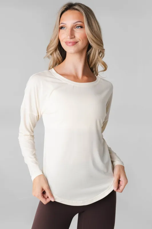 Vitality Versa® Full Long Sleeve - Oat sold by Balance Athletica