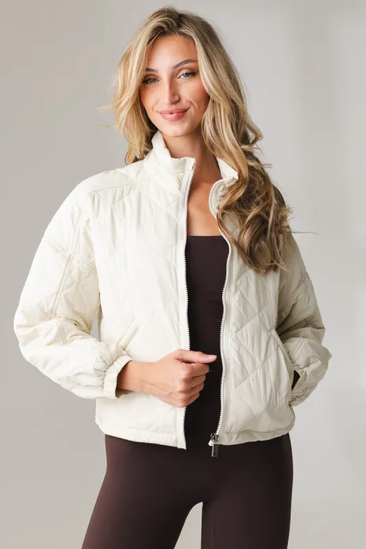 Vitality Puffer Jacket - Oat sold by Balance Athletica