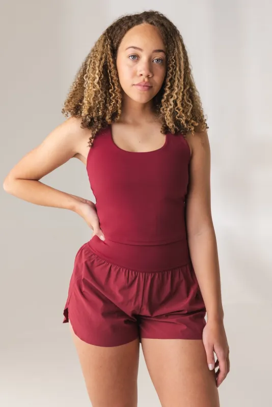 Vitality Revive Racer Tank - Sangria sold by Balance Athletica