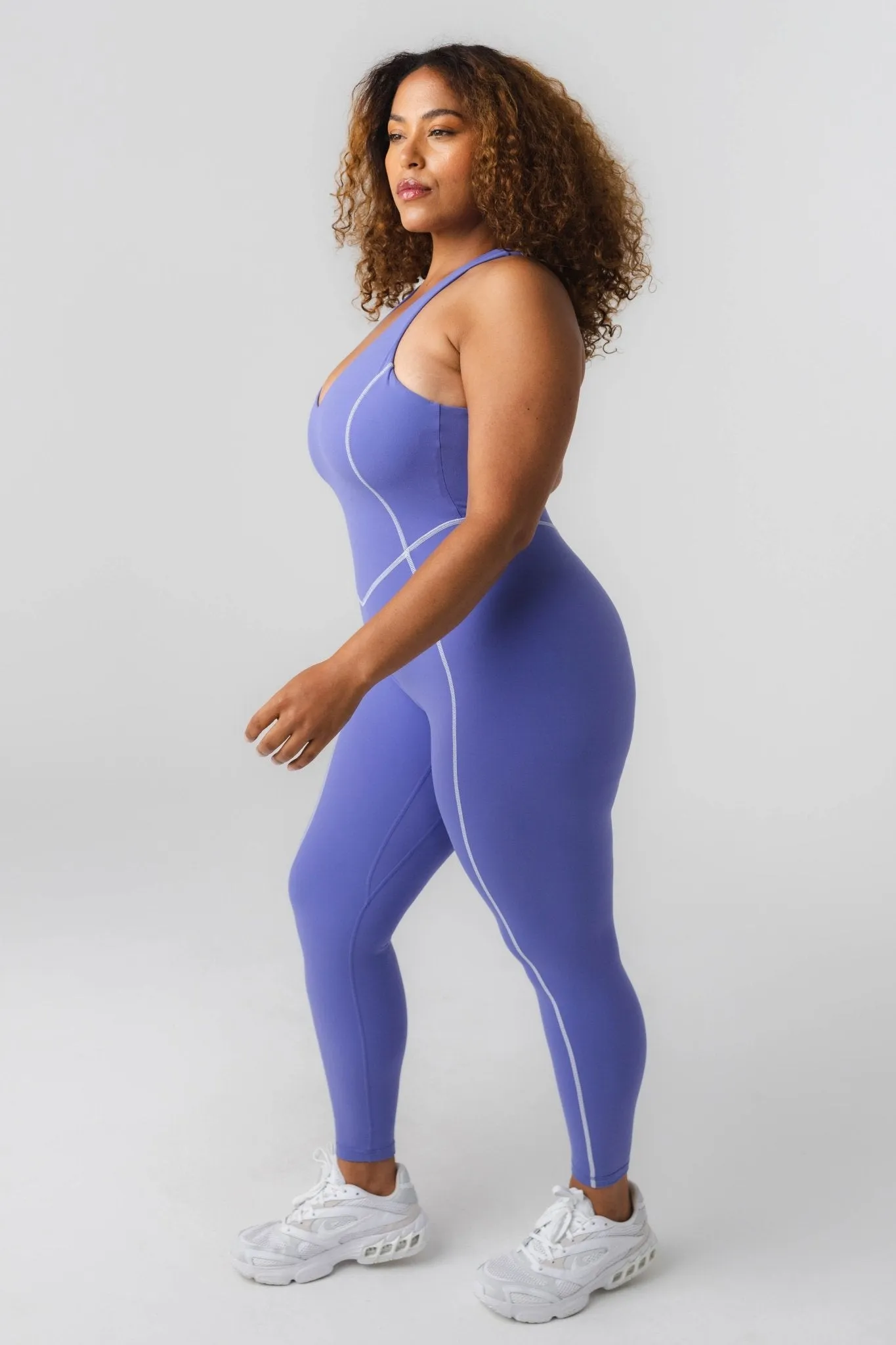 Cloud II™ X Jumpsuit - Blueberry Contrast sold by Balance Athletica product image thumbnail 4