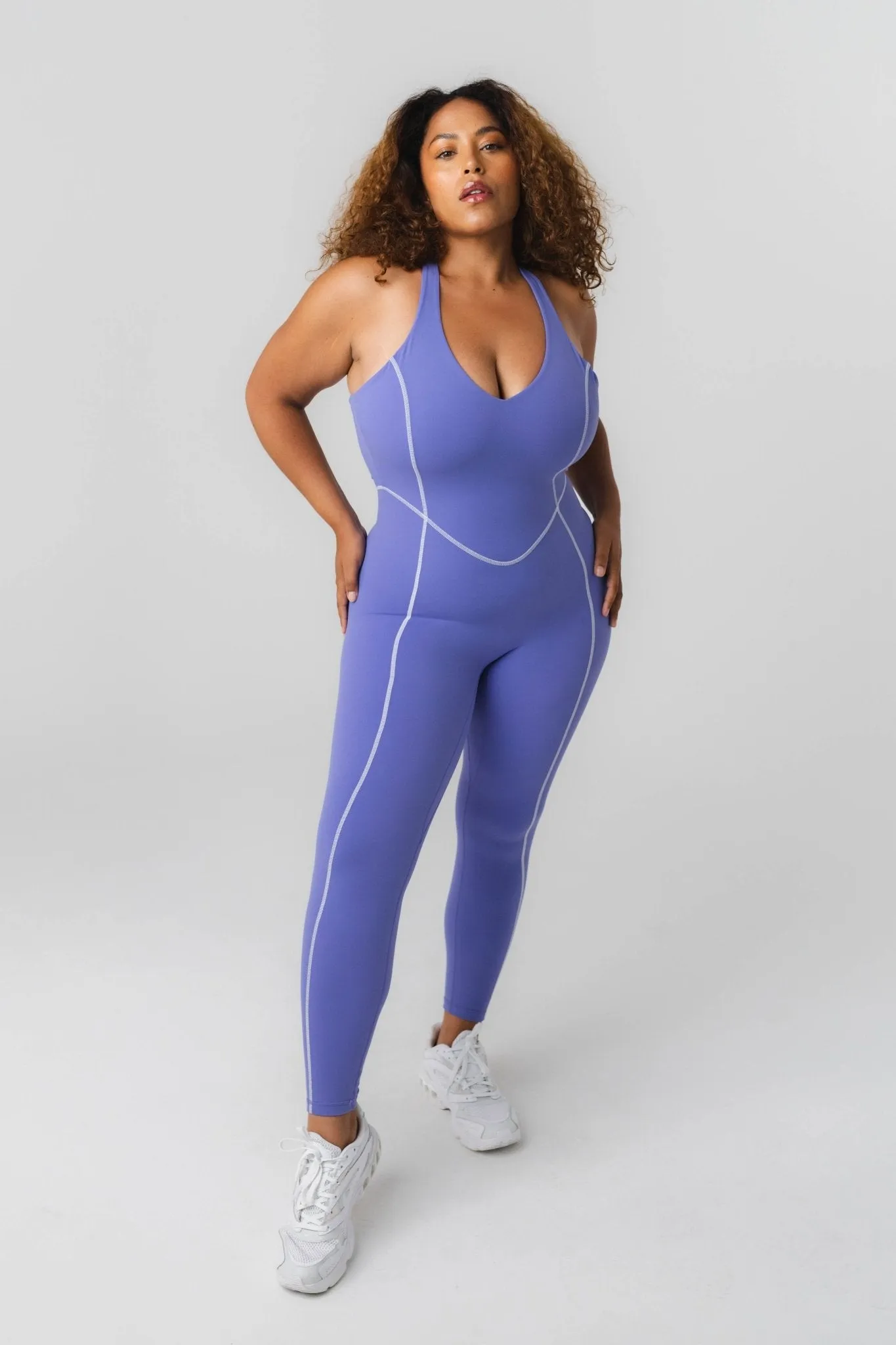 Cloud II™ X Jumpsuit - Blueberry Contrast sold by Balance Athletica
