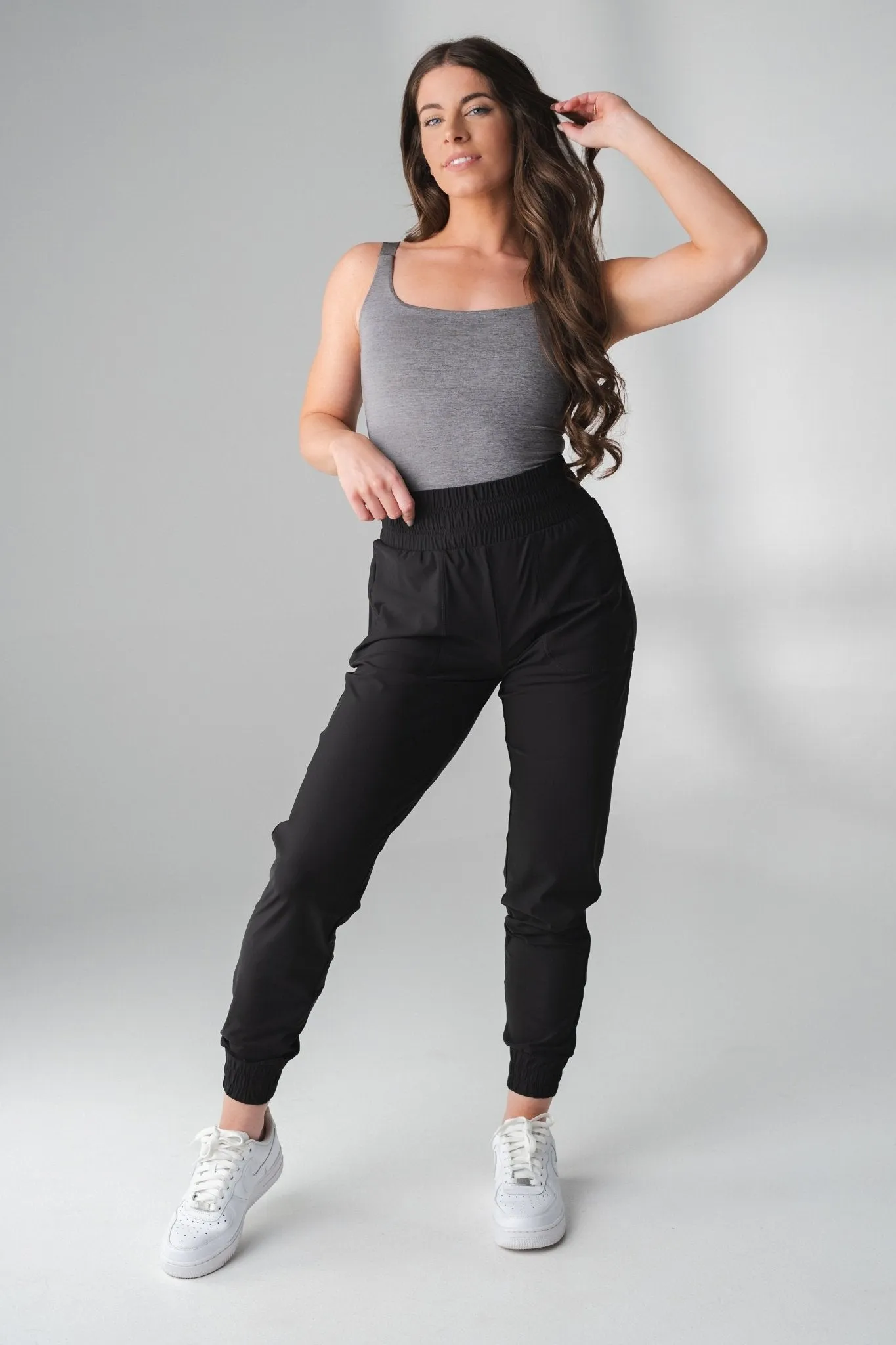The Essence Bodysuit - Concrete Heather sold by Balance Athletica product image thumbnail 2