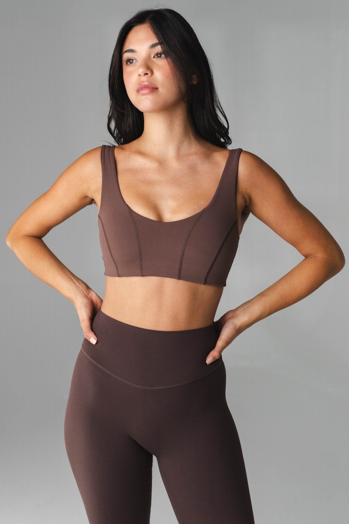 Cloud II™ Corset Bra - Cocoa Contrast sold by Balance Athletica