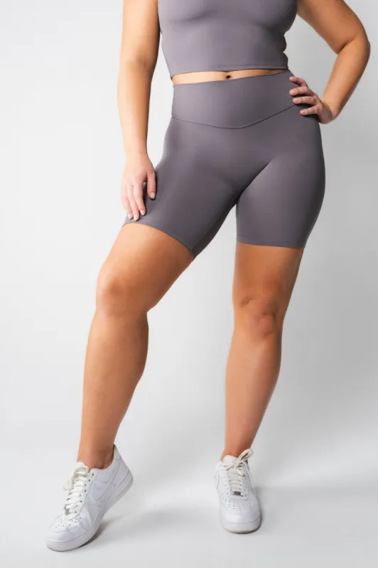 Cloud II™ Biker Short - Concrete  - Revitalized sold by Balance Athletica