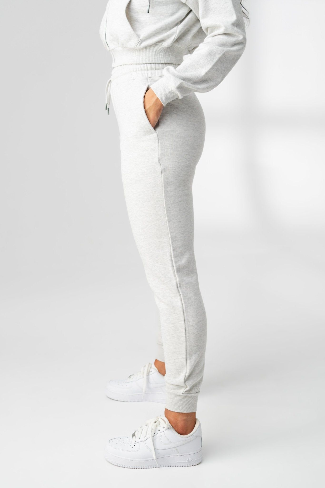 The Mantra Pant - Stone Heather - Perspective - Revitalized sold by Balance Athletica product image thumbnail 3