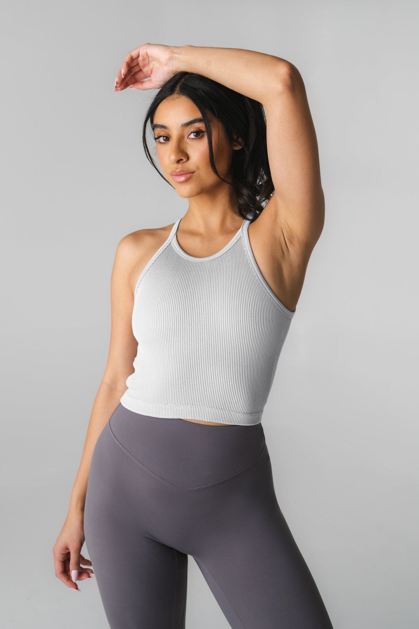 Vitality Synergy Open Back Tank - Ash sold by Balance Athletica