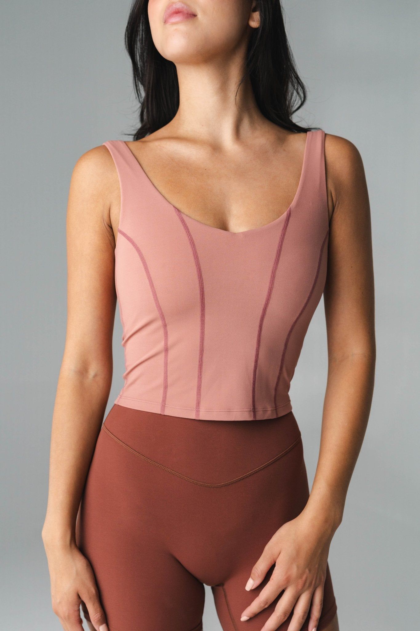 Cloud II™ Corset Tank - Terracotta Contrast - Revitalized sold by Balance Athletica product image thumbnail 3