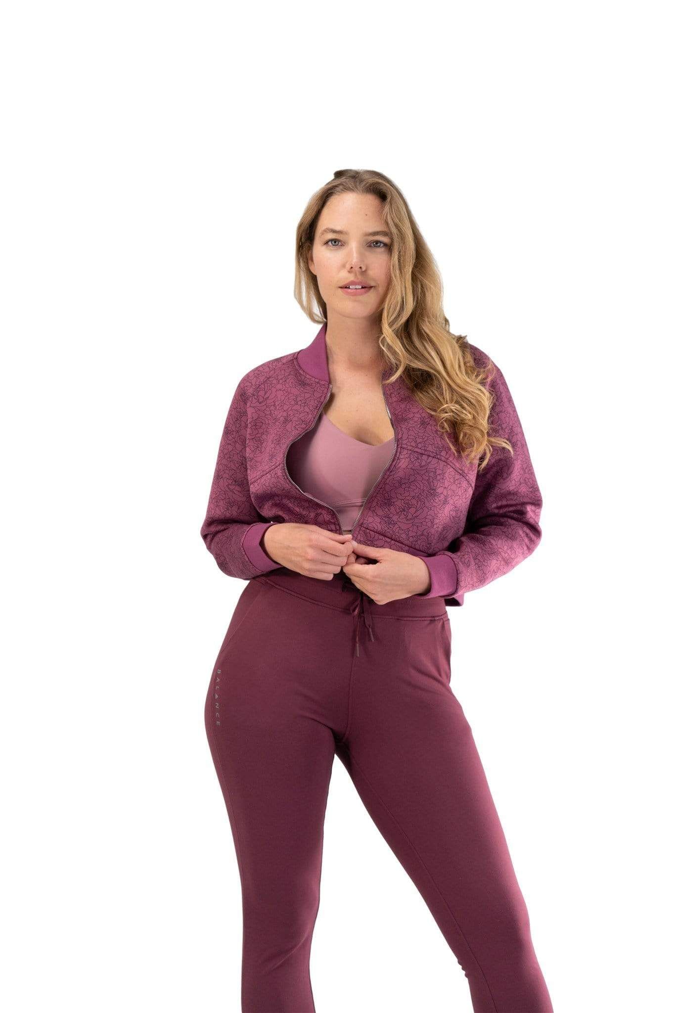 The Women's Flight Jacket - Wild Rose - Fleur - Revitalized sold by Balance Athletica