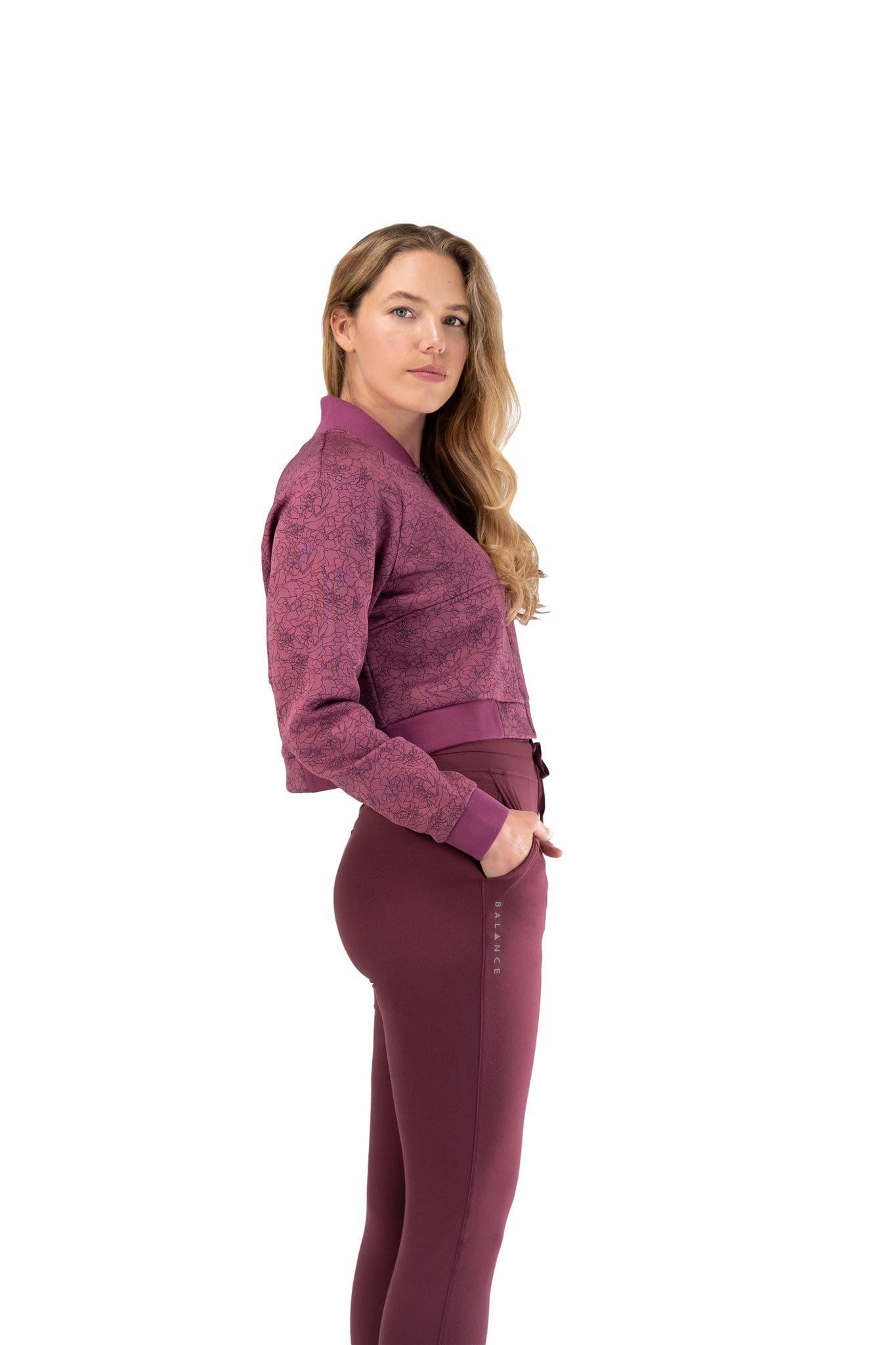 The Women's Flight Jacket - Wild Rose - Fleur - Revitalized sold by Balance Athletica product image thumbnail 3