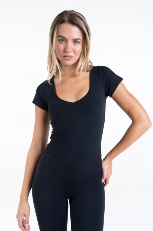 Cloud II™ V Tee - Midnight sold by Balance Athletica