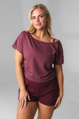 Vitality Versa Slouch Tee - Mauve - Revitalized sold by Balance Athletica