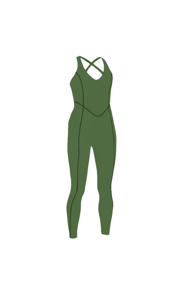 Cloud II™ X Jumpsuit - Willow Contrast sold by Balance Athletica product image thumbnail 2